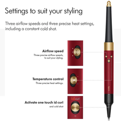 Dyson Airwrap id multi styler and dryer Straight plus Wavy Red velvet Gold - ShopbyMK